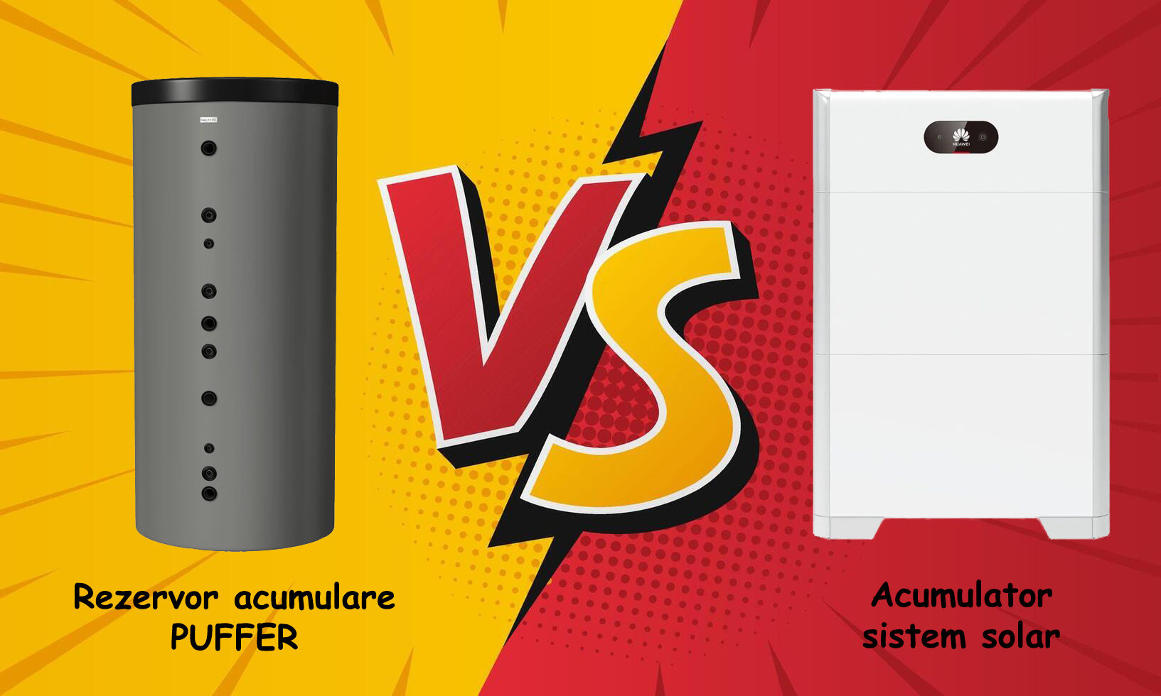 Sistem încălzire prin panouri solare BATERII vs. PUFFER / REZERVOR STOCARE